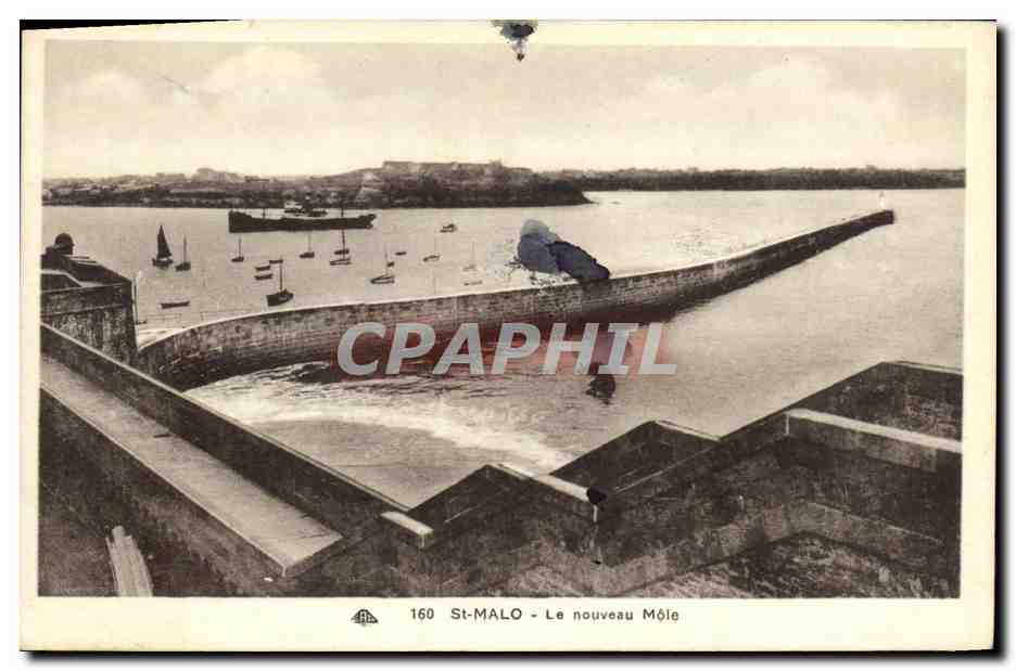 St-Malo - Le nouveau Môle — CPA n°160, éditeur Des Arts Photographiques