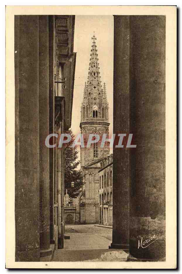CPA St Malo Le clocher de la cathedrale 