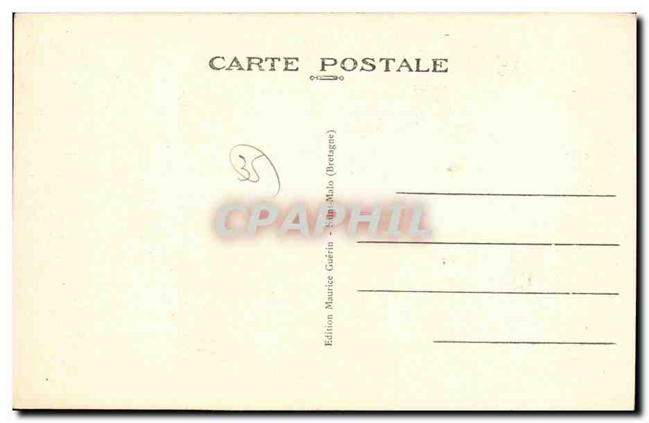 Cangrejo cocinero — Publicidad para Saint-Malo — Edición Maurice Guérin — Reverso