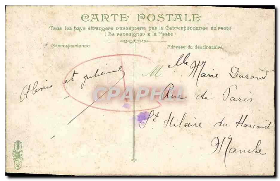 Saint-Malo - La Grande-Rue — vue de la tour de l'église — éditeur L. Vaché, n° 752 — Verso