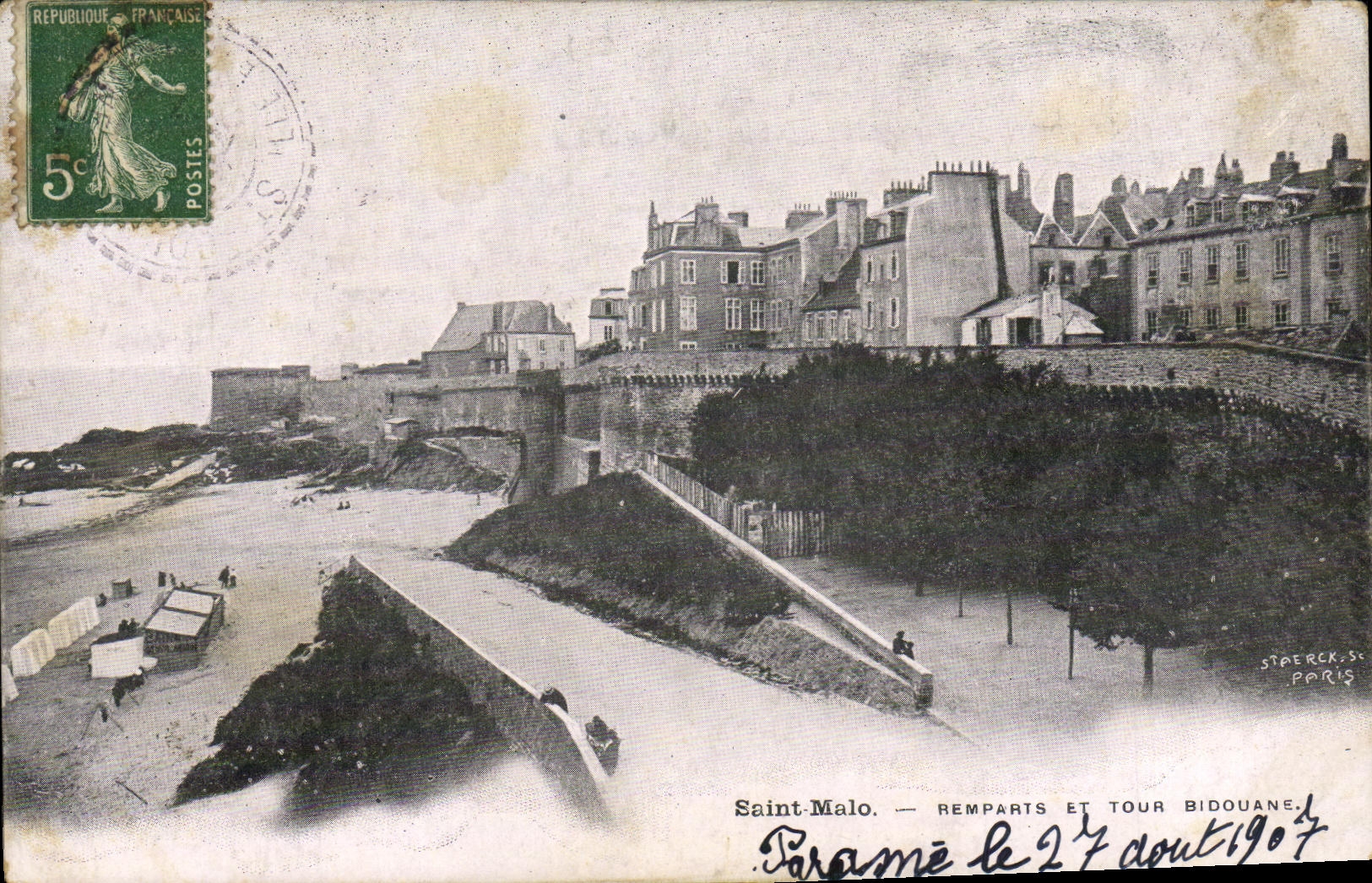 CPA St Malo Remparts et tour Bidouane 