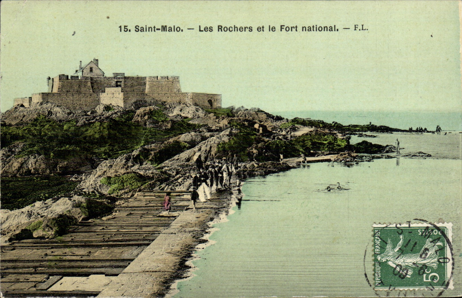 Saint-Malo — Les Rochers et le Fort national — F.L.
