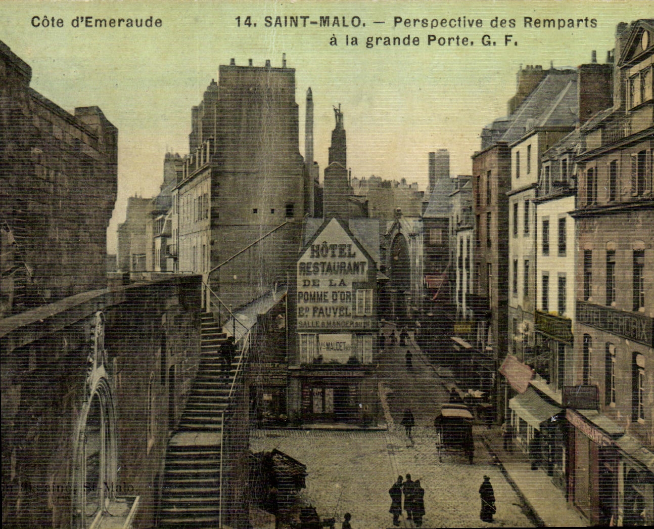 Saint-Malo — Prospettiva dei Remparti alla grande Porta — G. F.