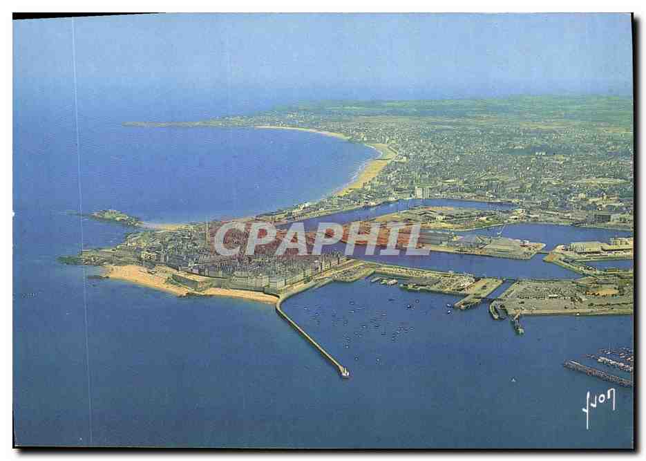 Saint-Malo — La Ville Close, les Remparts, le Port, la Grande Plage vers l'Angleterre — Éditions d'Art Jean-Jaurès-94-Arcueil