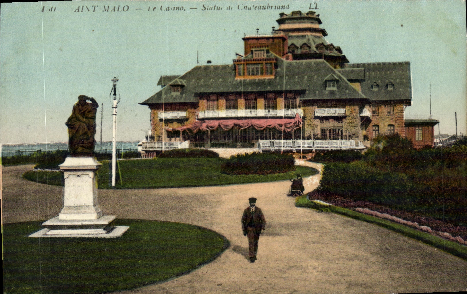 Aint Malo — Le Casino — Statue de Chateaubriand — Éd. Lévy Fils & Cie, Paris