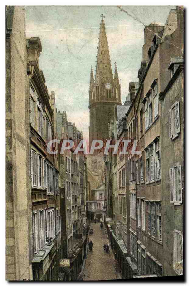 Cartolina d'epoca Saint Malo La grande rue