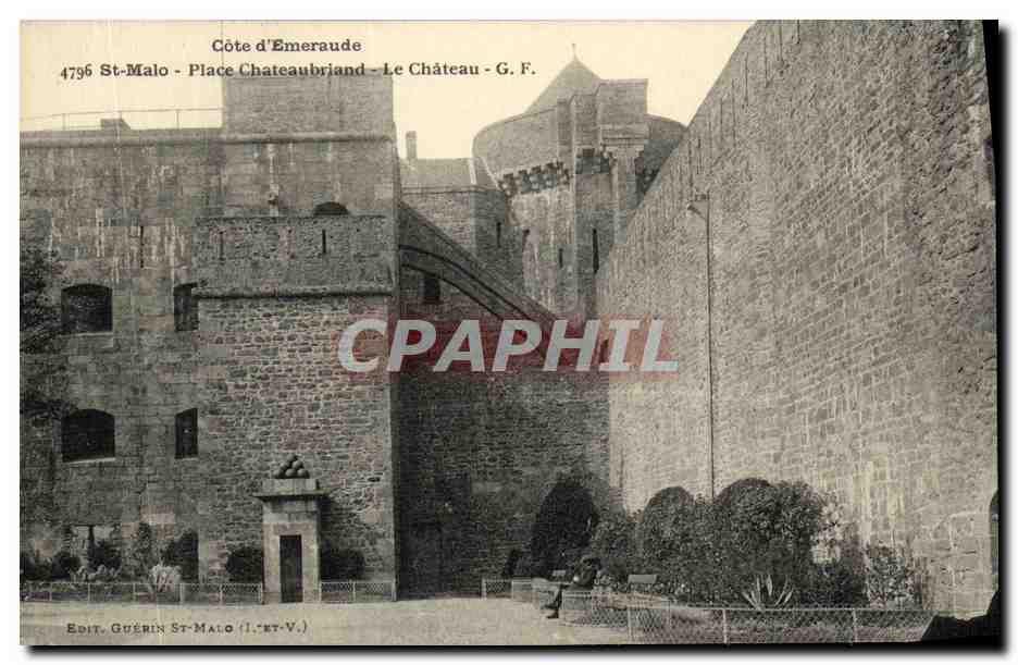 Côte d'Émeraude - Le Château — St-Malo — Édit. Guérin St-Malo (J.-Et-V.)