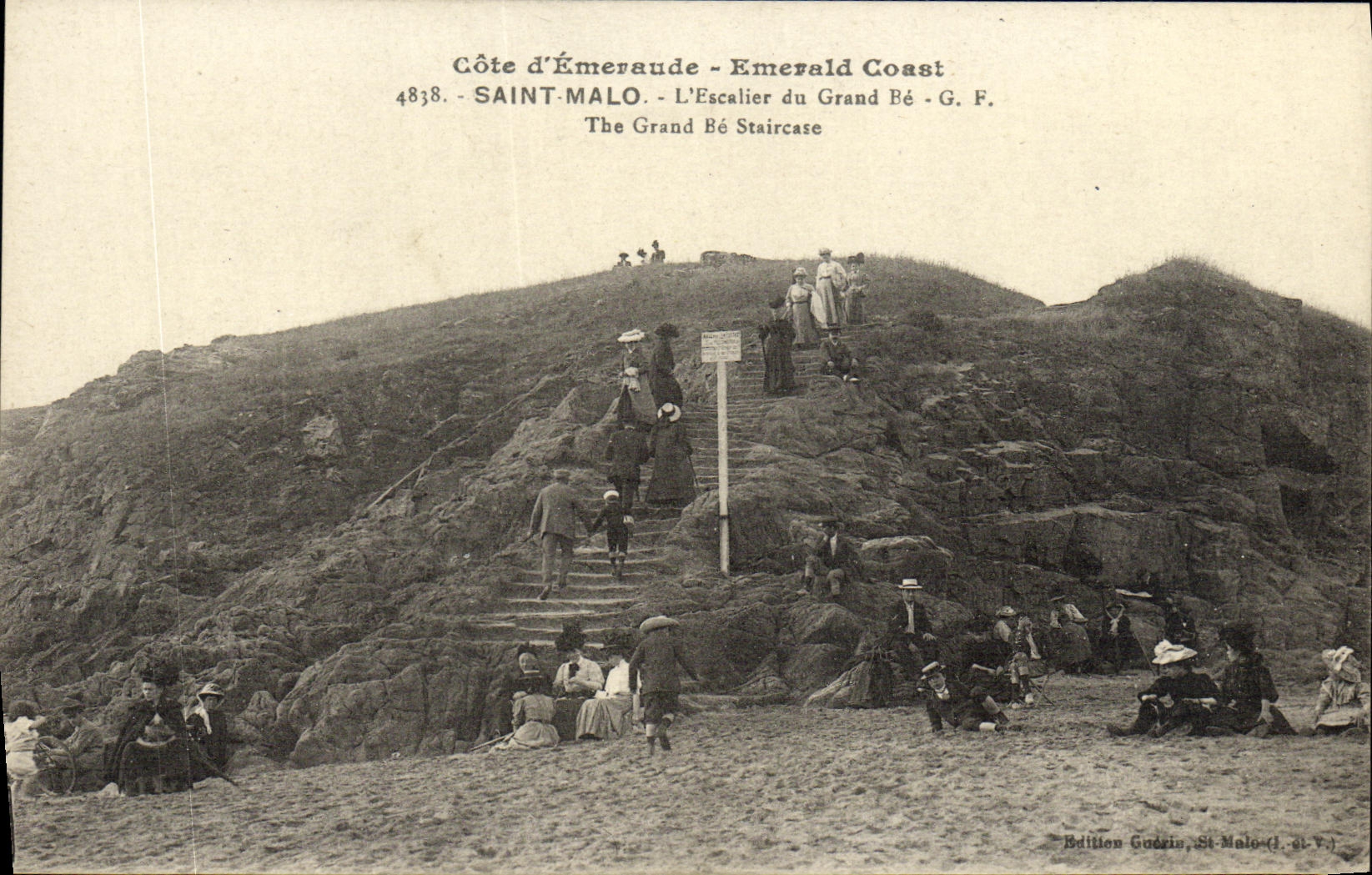 Saint-Malo - L'Escalier du Grand Bé - Édition Gudézin, St-Malo (n° 4838)