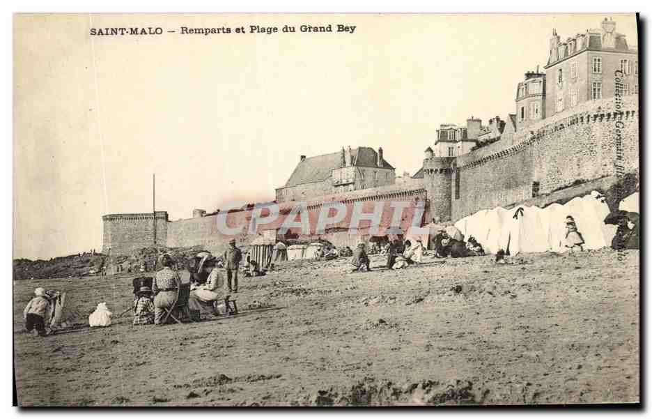 SAINT-MALO — Remparts et Plage du Grand Bay — Collection Gromain 18