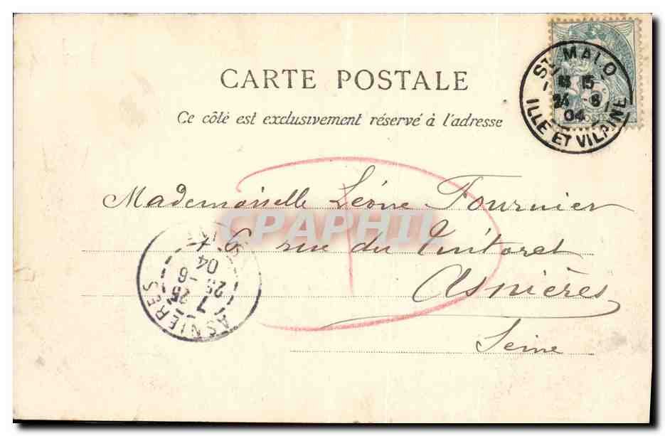 Saint-Malo — Les Remparts XV siècle — La Porte des Champs Vauverts — G.F. — Verso