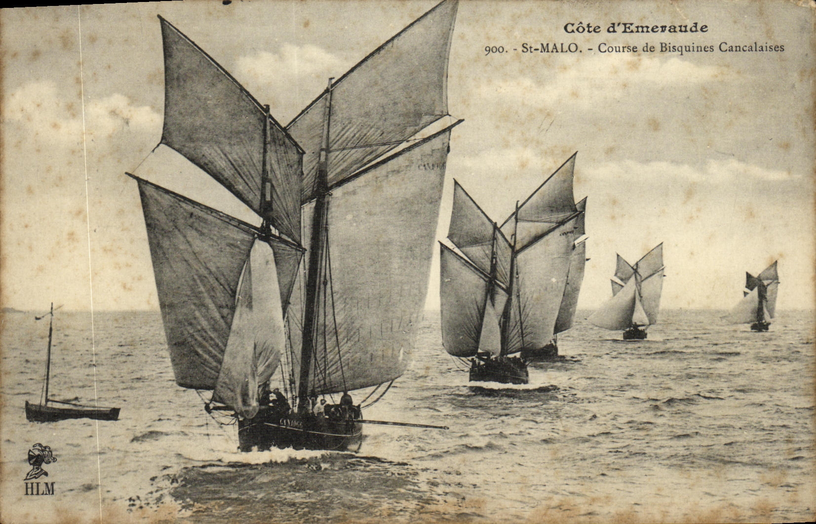 CPA Saint Malo Course de Bisquines Cancalaises Bateaux voiliers