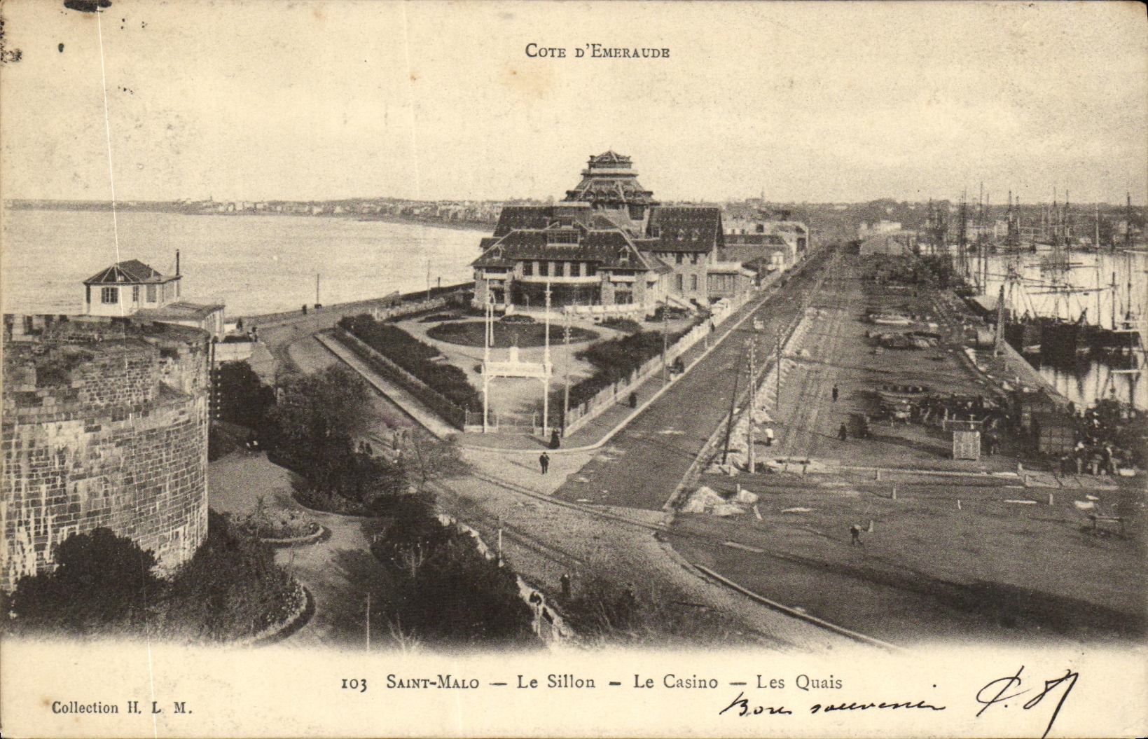 Saint-Malo — Le Sillon — Le Casino — Les Quais — Côte d'Émeraude — Collection H. L. M.