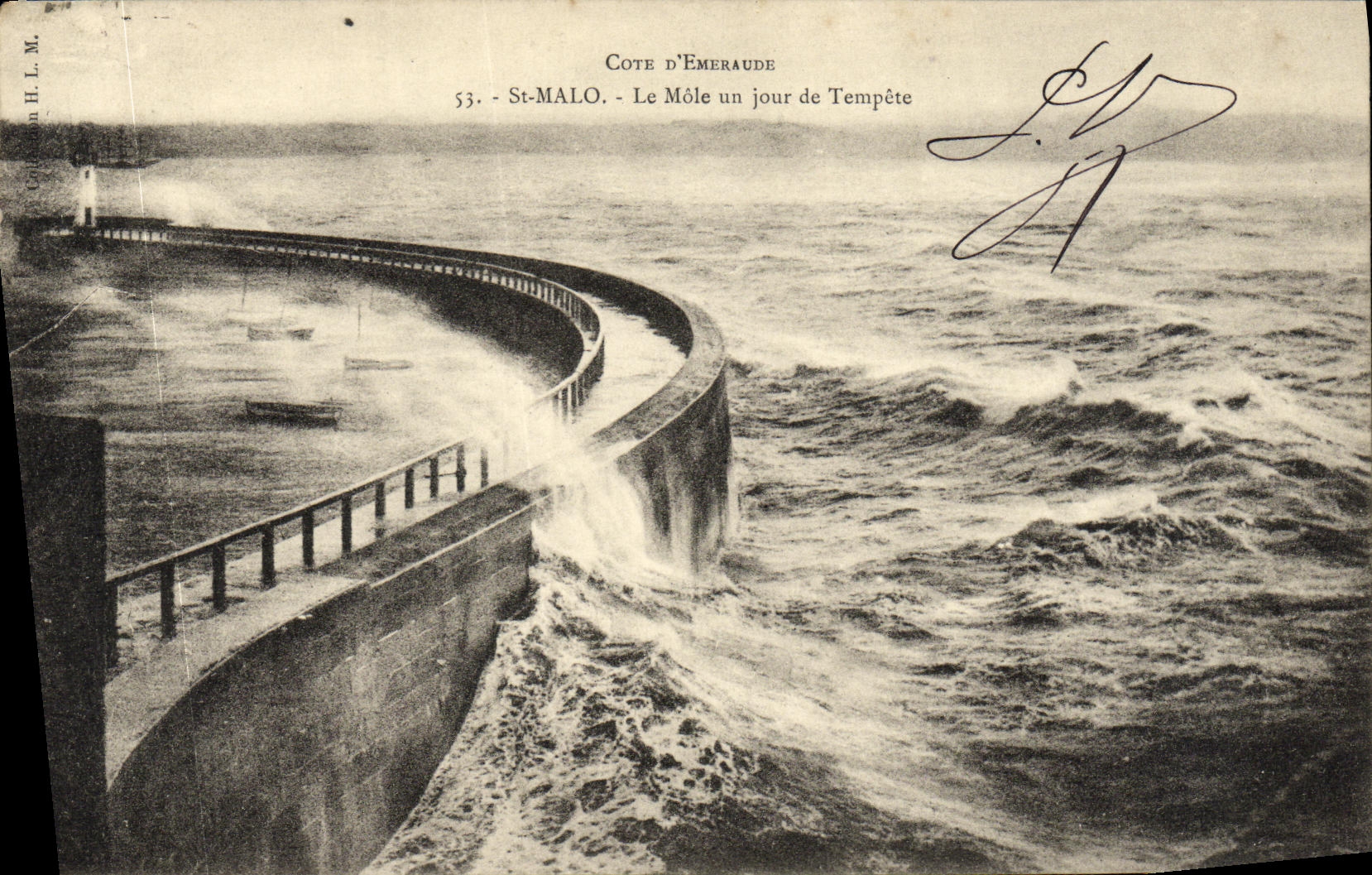 St-Malo - Le Môle un jour de Tempête — Cote d'Émeraude, n°53