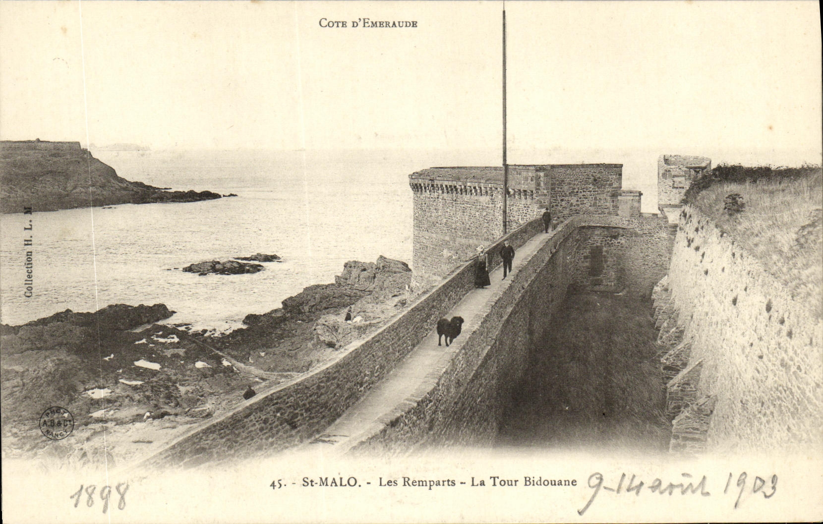 St-Malo - Les Remparts - La Tour Bidouane — Côte d'Émeraude, éditée par H. L. M. n°45