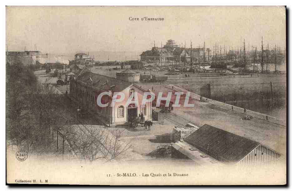 St-Malo - Die Kai und die Zollstelle — Sammlung H. L. M.