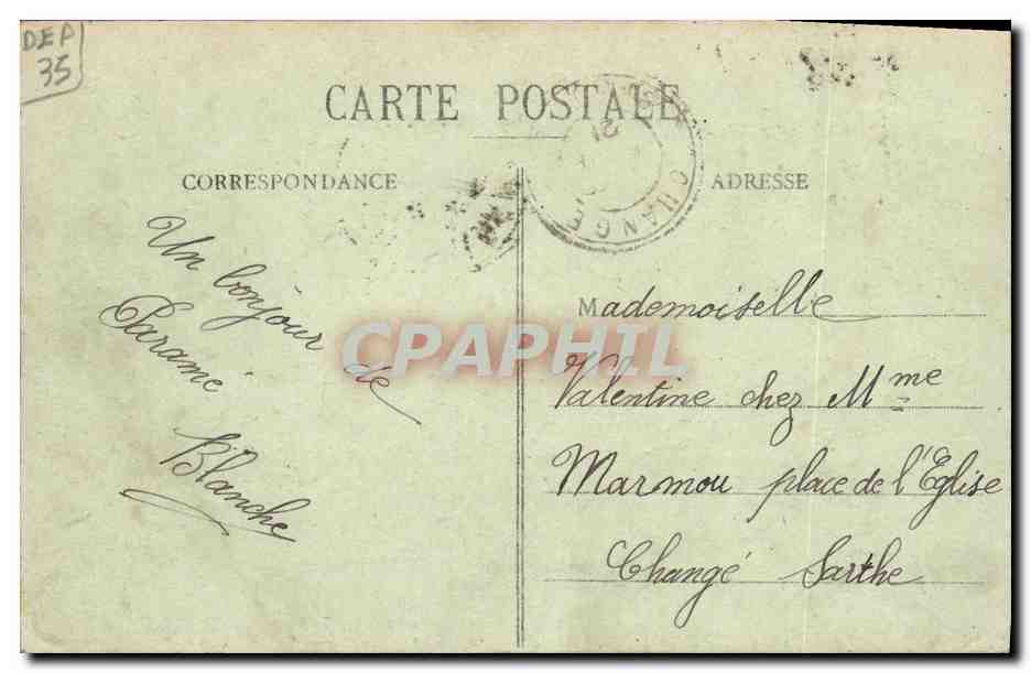 Saint-Malo - La Plage à Mares basse et la Tour Qui-Qu'en-Grogne — Éditeur non identifié, n° de série non visible — Rückseite