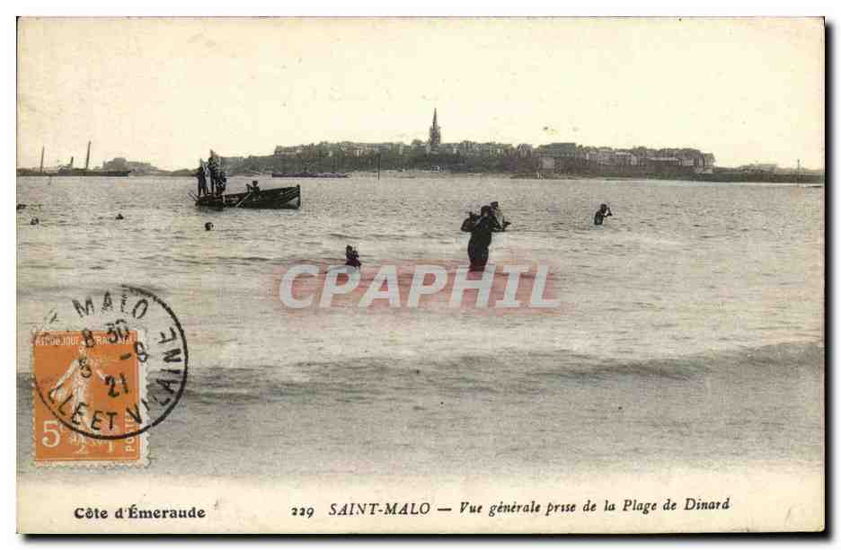 Saint-Malo — Allgemeine Ansicht vom Strand von Dinard — Côte d'Émeraude, n°229