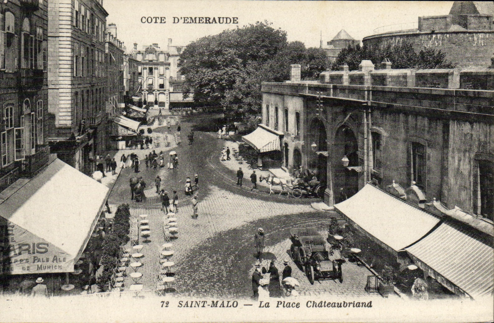Saint-Malo — La Place Châteaubriand — Cote d’Émeraude, Verlag Armand et Nozais, Nantes, n°72