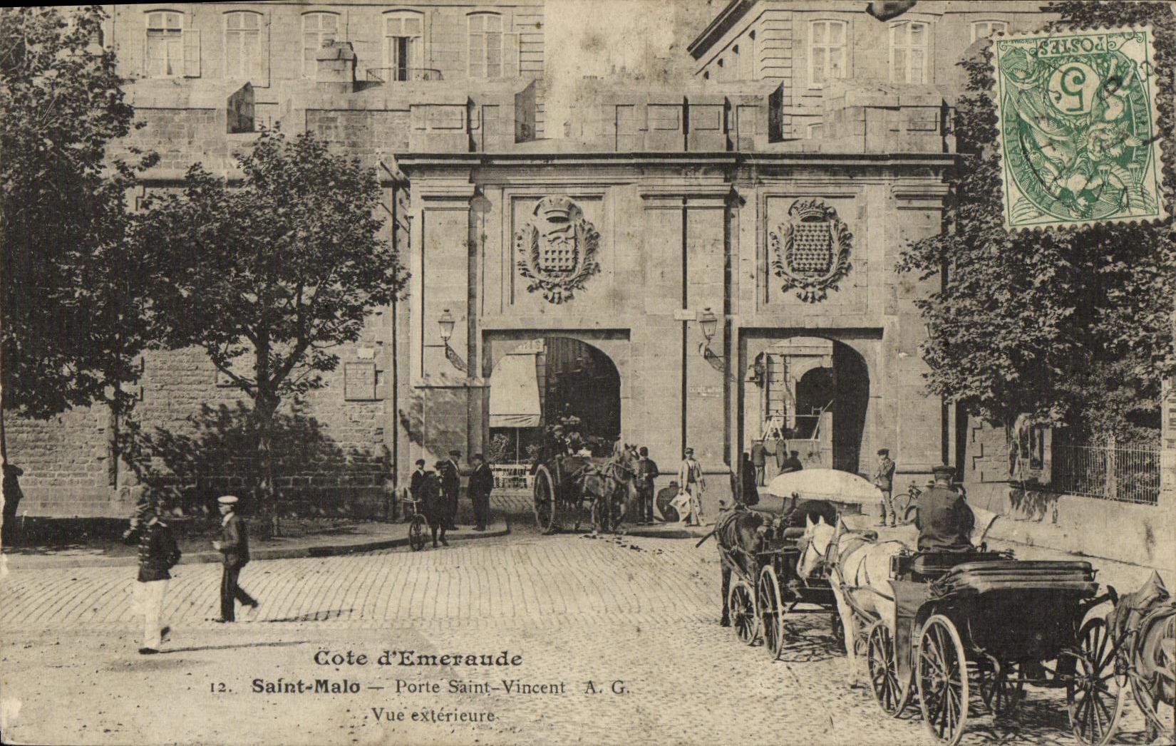 Saint-Malo — Porte Saint-Vincent — Vue extérieure — A.G. — n°12