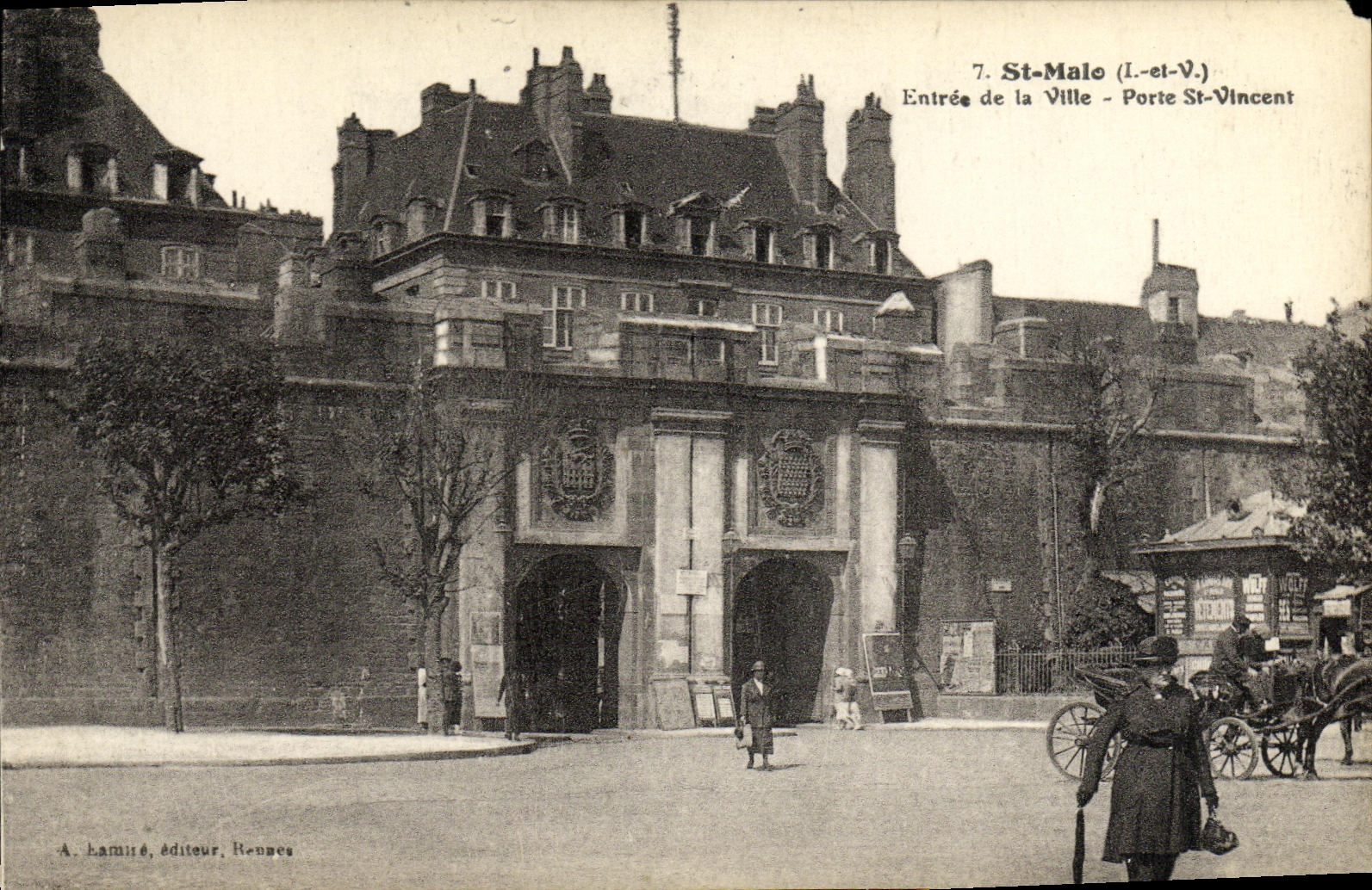 St-Malo (I.-el-V.) — Entrée de la Ville - Porte St-Vincent — A. Lamiré, éditeur, Rennes