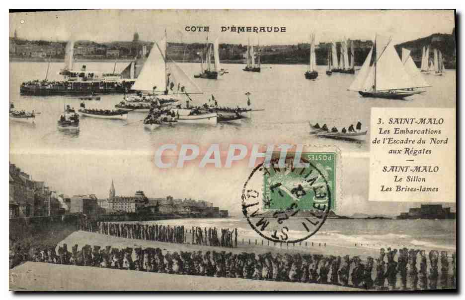 Saint-Malo — Las Embarcaciones de la Escuadra del Norte en las Regatas — Los Brises-lames — Costa de Esmeralda