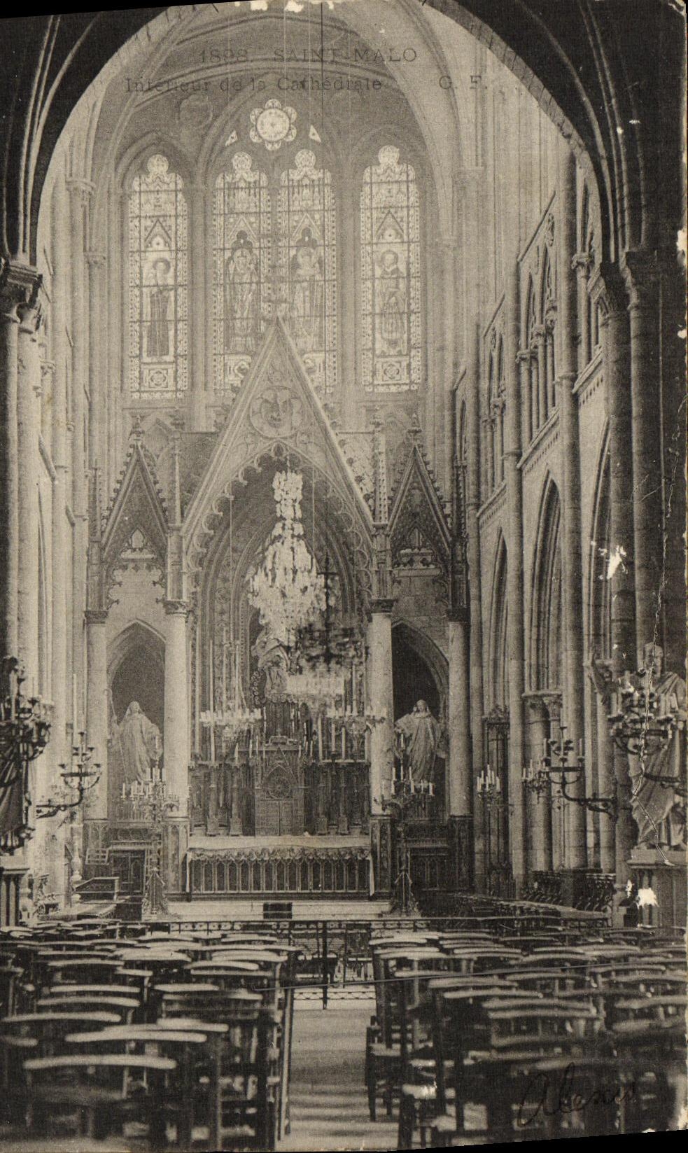 Intérieur de la Cathédrale — Saint-Malo — C.F. — 1898