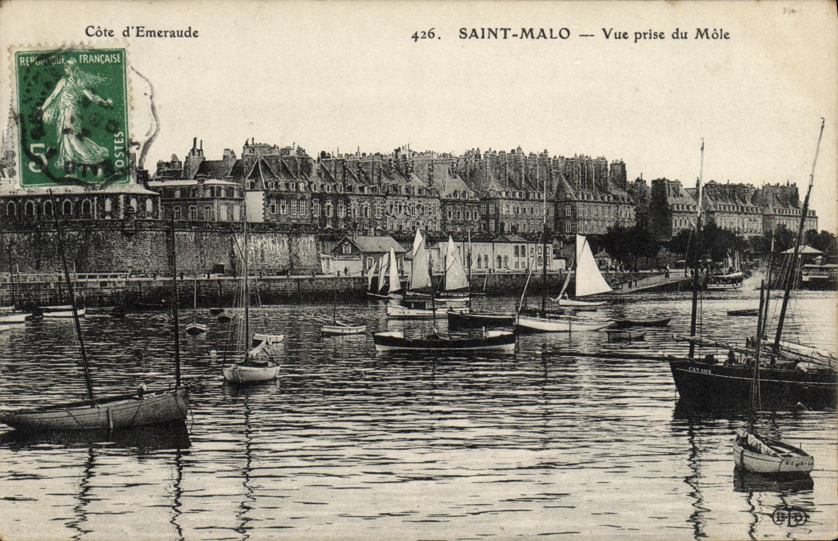 Saint-Malo — Vue prise du Môle — Côte d’Emeraude, n°426