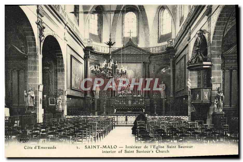 Saint-Malo — Intérieur de l'Église Saint Sauveur — Côte d'Emeraude, n°2