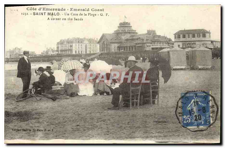 Saint-Malo - Un Coin de la Plage - G. F. - Éditeur Onfria St-Malo (I et V)