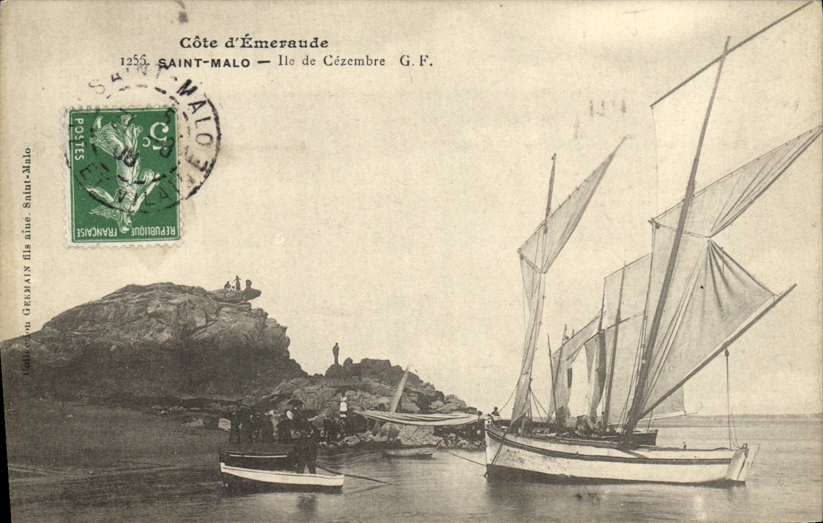 Costa de Esmeralda — Saint-Malo — Isla de Cézembre G.F. — Editor GERMAIN hijo