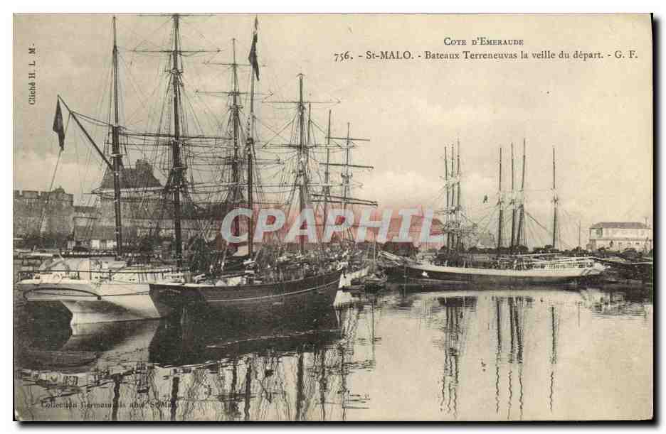 St-Malo - Bateaux Terreneuvas la veille du départ - G. F.