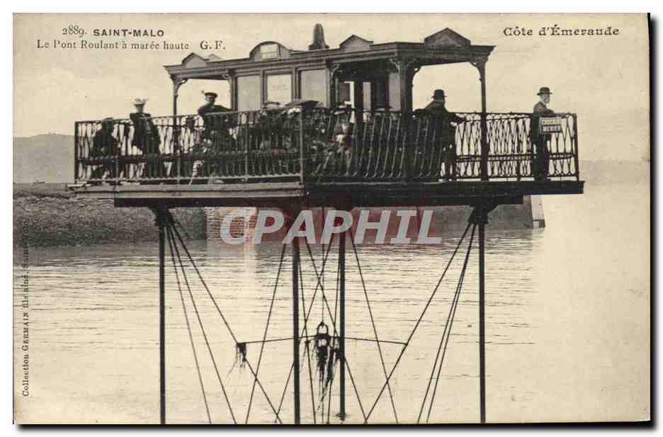 Saint-Malo — Le Pont Rouulant à marée haute — G.F. Côte d'Émeraude