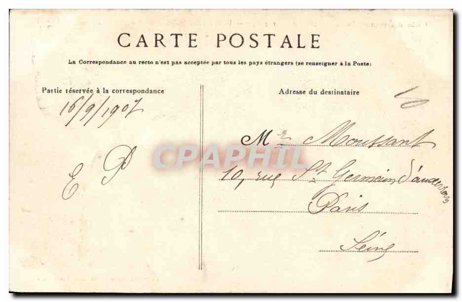 Saint-Malo — Il Môle des Noires durante la Tempesta del 25 Agosto 1903 — G.F. n°2886 — Verso