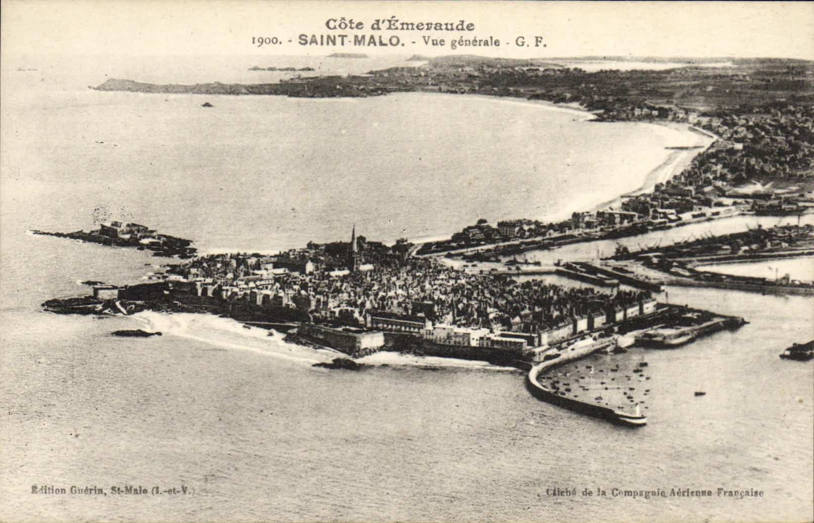 Saint-Malo - Vue générale - Côte d'Émeraude - G.F. - Édition Guérin, St-Malo (1.-et-V.)