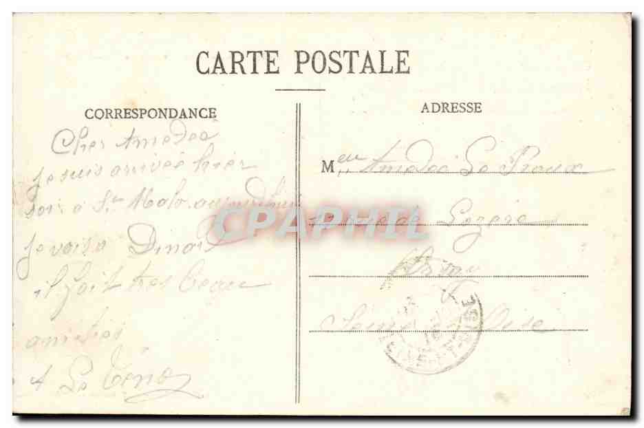 Côte d'Émeraude - Le Tombeau de Châteaubriand - G.F. — Verso