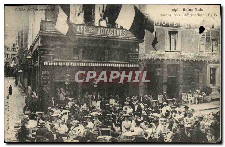 Saint-Malo — Sur la Place Châteaubriand — G. F. n°3696