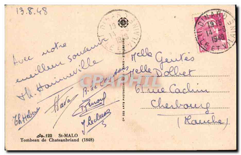 Tombeau de Chateaubriand — Cap Fréhel — éditeur CAP — Reverso
