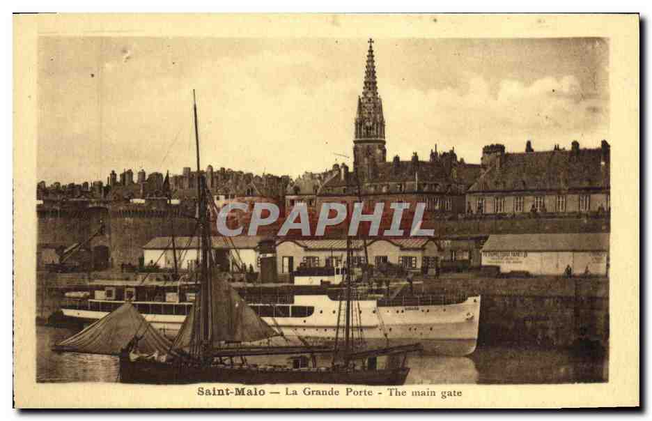 CPA St Malo La Grande Porte Bateau