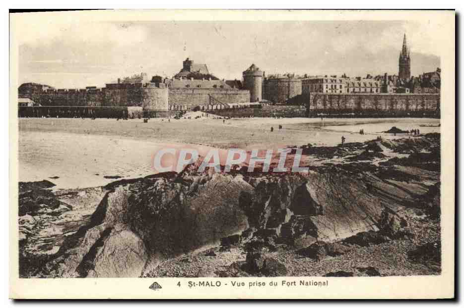 St-Malo - Vista scattata dal Forte Nazionale — editore CPAPHIL, n°4