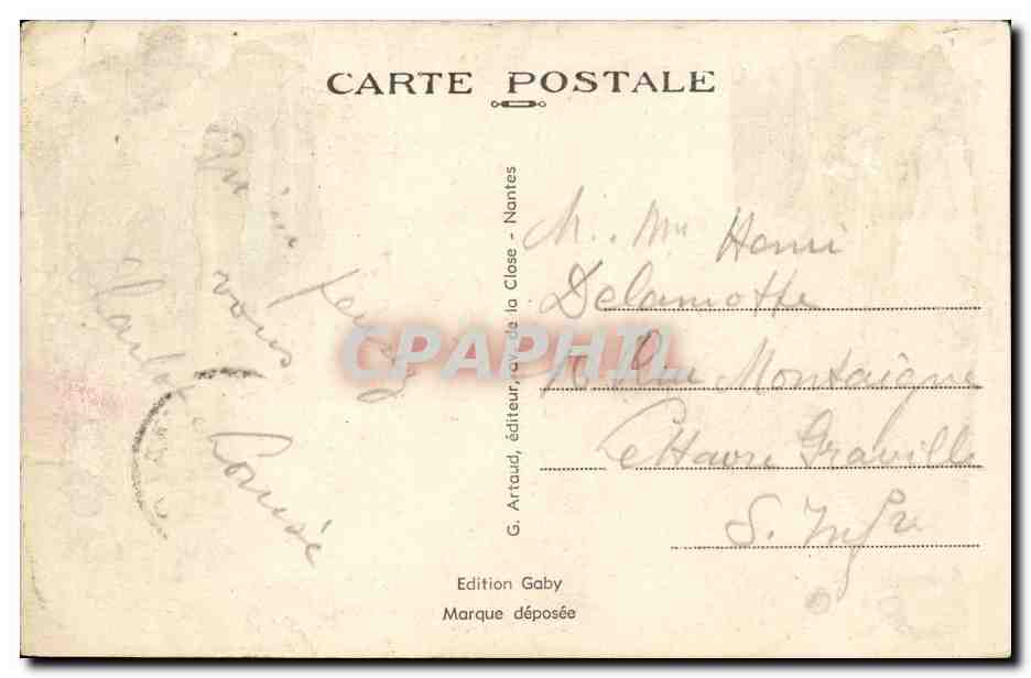 Saint-Malo (I.-et-V.) — Le Port des Yachts, au fond St-Servan — Gaby, n°48 — Rückseite