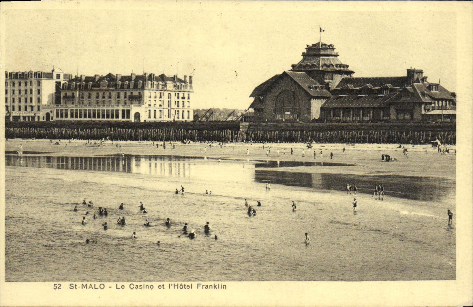 St-Malo - Le Casino et l'Hôtel Franklin — éditeur 'La Grevette' n°52