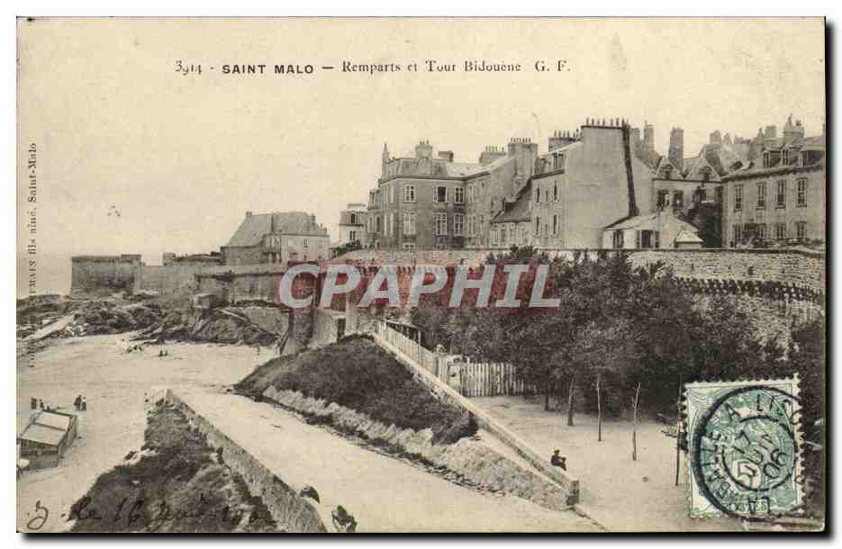 Saint-Malo — Remparts et Tour Bidouène — G.F. n°3914