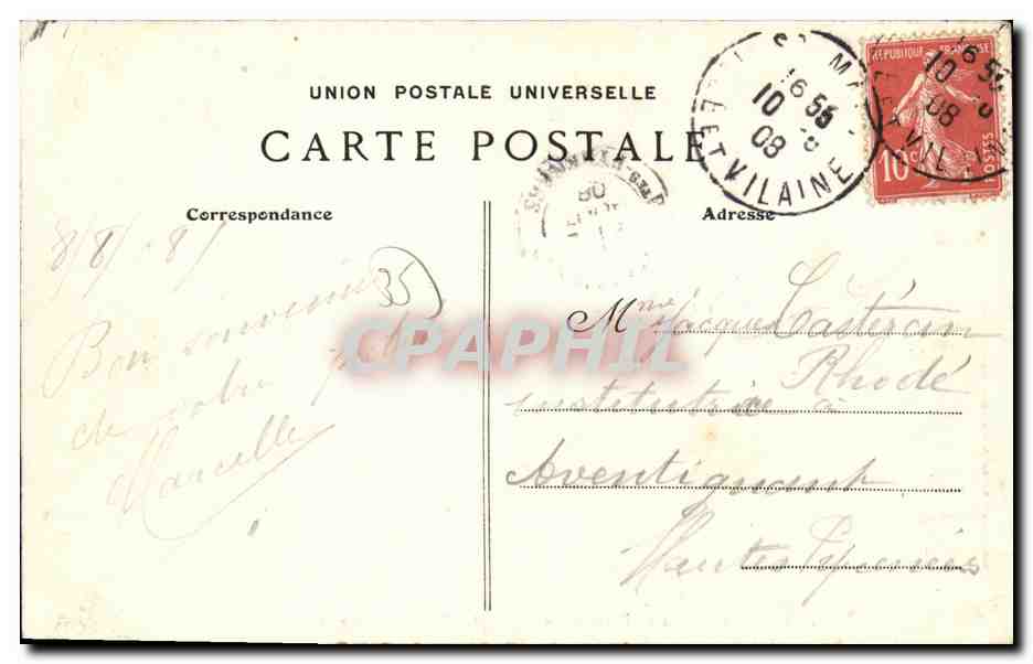 Saint-Malo — Porte Saint-Vincent — Vue Intérieure — G.F. — n°4309 — Verso
