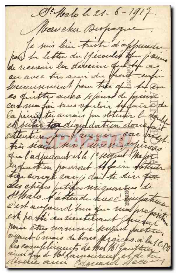 Saint-Malo - Le Fort du Petit Bé - G. F. - n° 4421 — Reverso