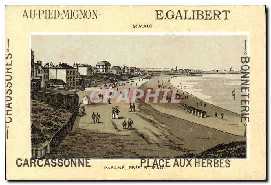 Chromo Parame pres Saint Malo Au pied Mignon Galibert Place aux herbes Carcassonne