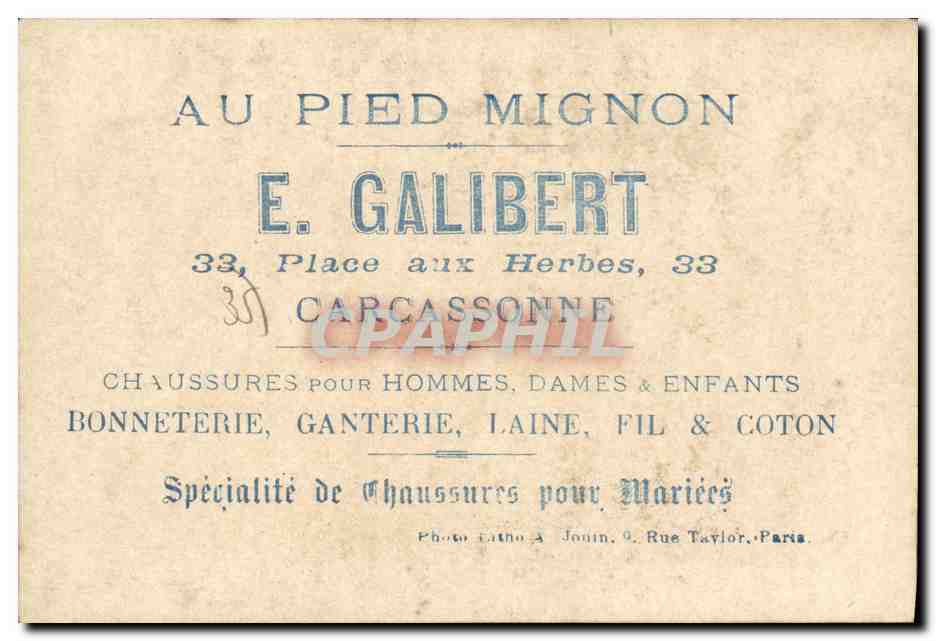 Chromo Parame pres Saint Malo Au pied Mignon Galibert Place aux herbes Carcassonne — Rückseite