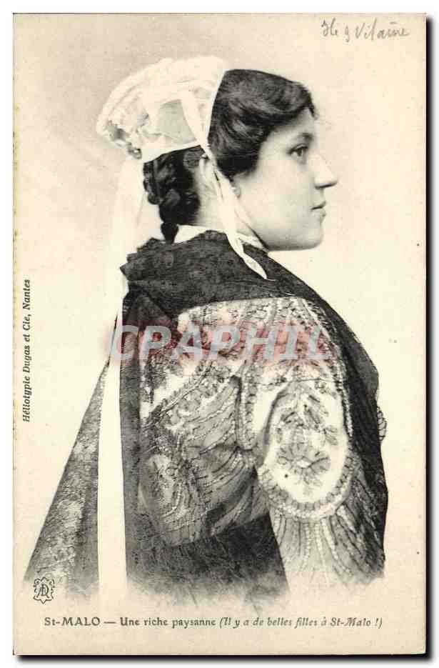 St-Malo — Una ricca contadina (Ci sono belle ragazze a St-Malo!) — Héliolippe Dugas e Cie, Nantes