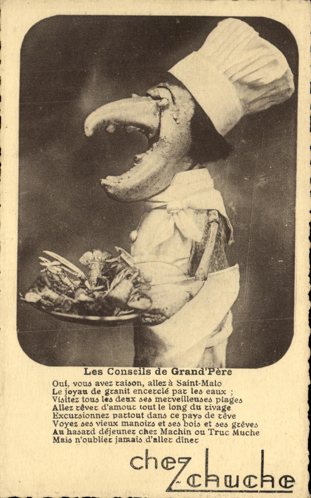 Crabe cuisinier — Les Conseils de Grand’Père — chez Zchuche