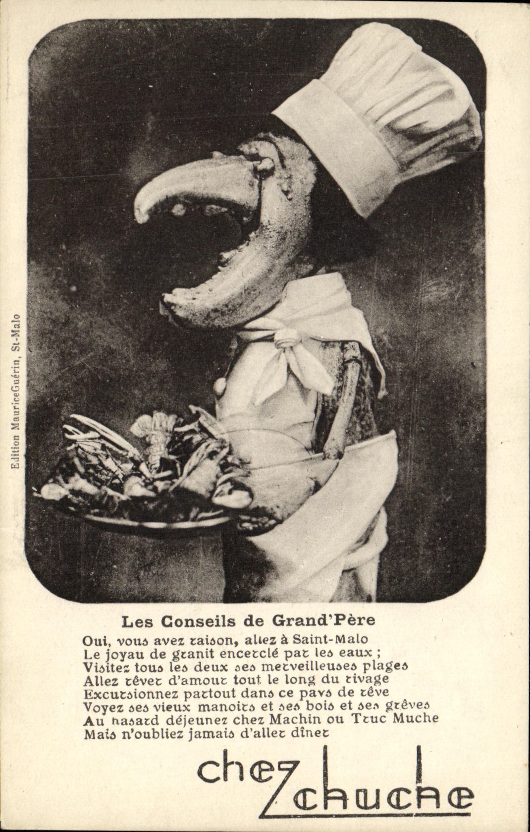 Cangrejo cocinero — consejos turísticos para Saint-Malo — Edición MauretGuérin, St-Malo