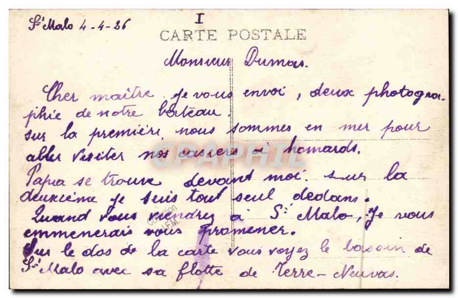 Saint-Malo - Der Hafen - Letzte Vorbereitungen vor dem Abfahrts — Rückseite